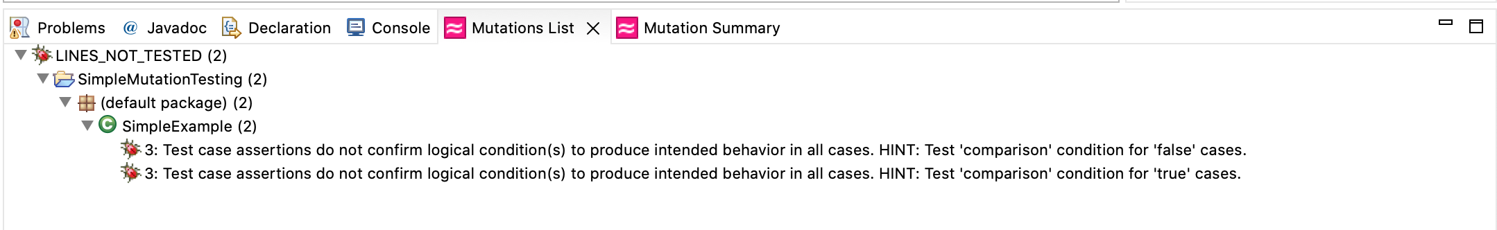 Example Code 2: Logical Expression Mutant (Remove Conditionals) without test cases